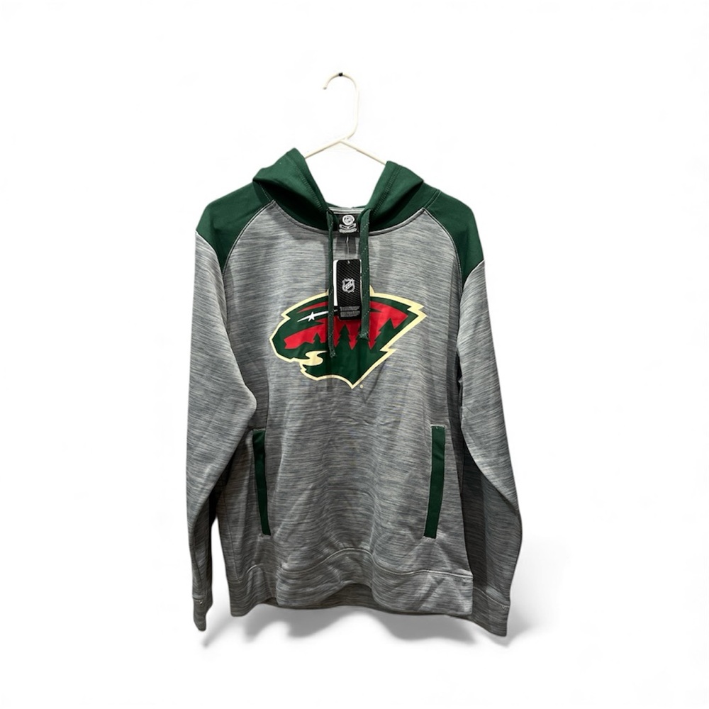 NWT Minnesota Wild Gray and Green Hoodie